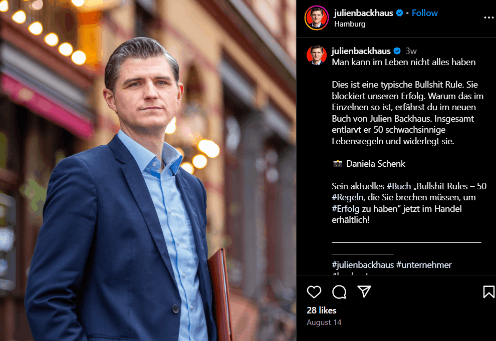 Julien Backhaus Vermögen